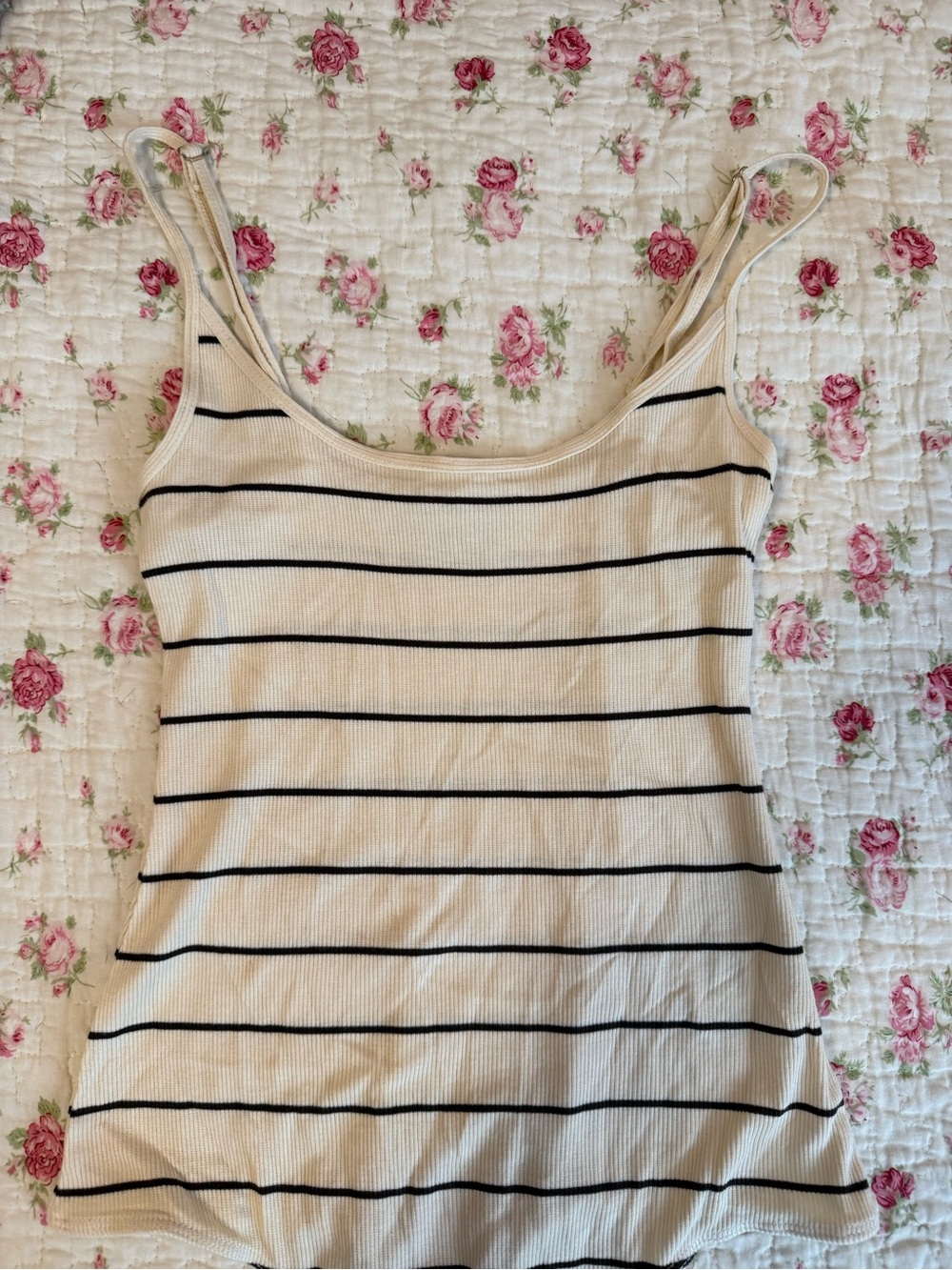 Weworewhat cream and black striped bodysuit size small